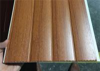 China Vinyl Wood Wall Paneling Sheets , Pvc Bathroom Ceiling Cladding Groove Design factory