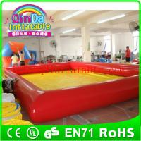 China QinDa Inflatable 0.9 mm pvc tarpaulin inflatable pool large inflatable swimming pool for sale