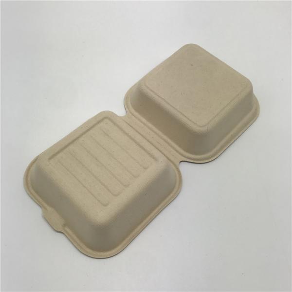 Quality Wheat Straw Takeaway Food Container Burger Box Biodegradable Disposable for sale