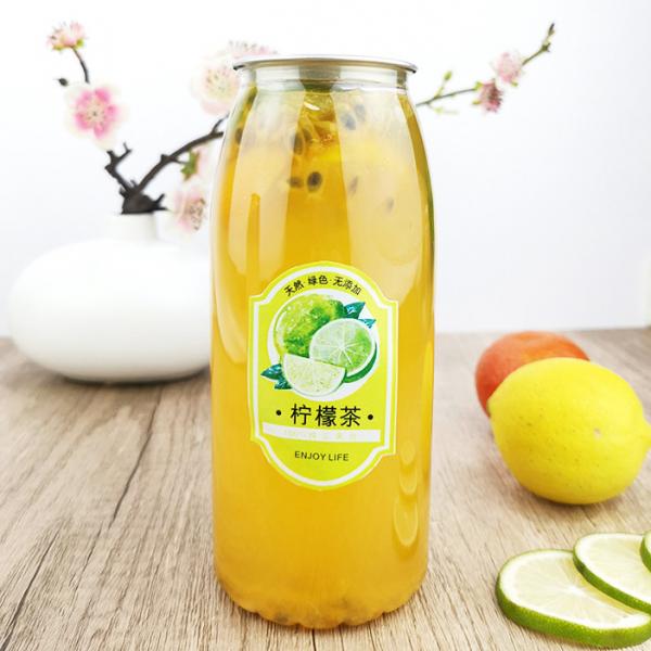 Quality Tea 650ml Clear Reusable Water Bottle Snap Lids Food Grade for sale