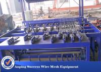 China Hot Dipped Galvanized Wire Grassland Fence Machine Blue Color Easy Operation factory