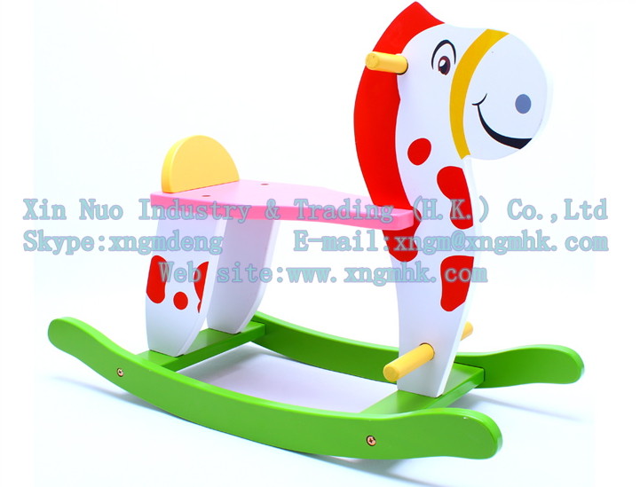 China Wooden rocking horse, wooden rocking horse, wooden children's toys, wooden toys factory