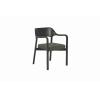 Quality Upholstered Comfortable Dining Arm Chairs Black ODM Fabric Dining Chair for sale