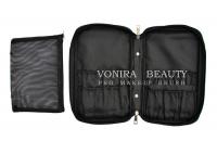 China 23 Holes Large Capacity High Quality Makeup Brush Bag Cosmetic Holder Case Black factory
