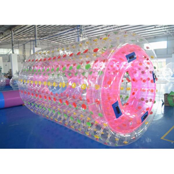 Quality Pink Inflatable Water Roller 2.4m*2.2m*1.6m , Inflatable Water Toys For Lake for sale