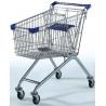 China Four Wheels European Metal Shopping Trolley Cart With Baby Seat factory
