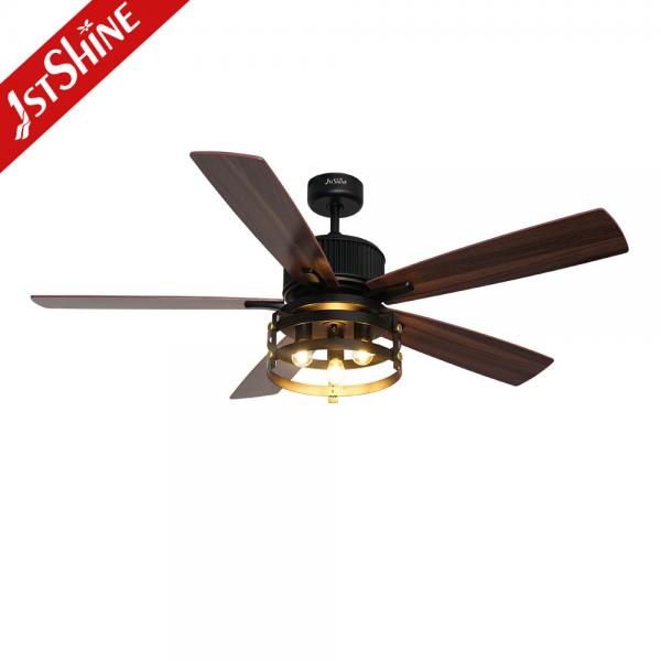 Quality Black 52 Inches Industrial Ceiling Fan AC Motor Indoor Decorative for sale
