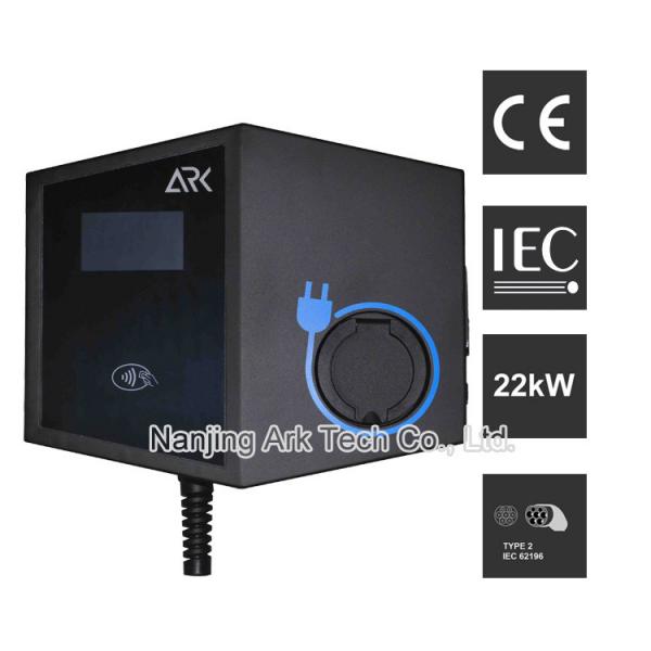 Quality LCD Display 32 Amp Type 2 Wall Charger For Electric Car for sale