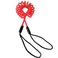 China Hand Safety Coil Tool Lanyard Red Plastic Coiled Loop Lanyard factory
