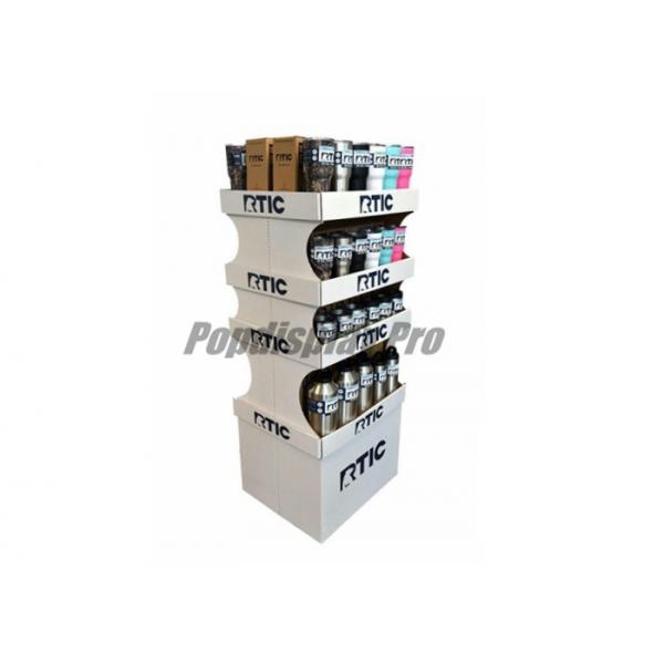 Quality Floor Standing POP Cardboard Display Stands 2 Sided For Water Bottles Displaying for sale