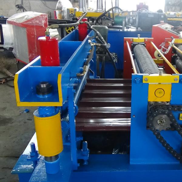 Quality Metal Roofing Sheet Roll Forming Machinery Cutter With  Two Layer 4kw 3kw Power Blue Color for sale