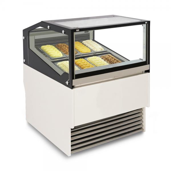Quality Low Profile Deli Display Fridge Ice Cream Display Case Fan Cooling R404a for sale