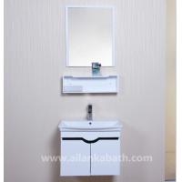 China Sanitary Ware Wall-hung Mounted Cabinets 60CM with Basin and Mirror PVC Bathroom Cabinet for sale