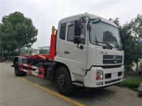 China Dongfeng Hook Lift Garbage Truck , 12 Tons 12cbm Roll Off Container Garbage Truck factory