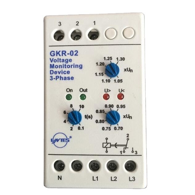China GKR-02 Voltage Monitoring Device Relay GKR-02 Phase Failure And Phase-sequence Protection Relay For Motor Protection factory