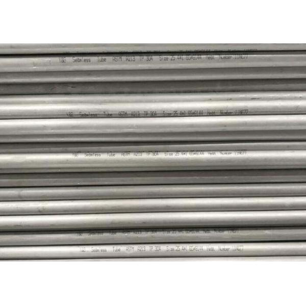 Quality 1.65~2.11mm Thickness Stainless Steel Tubing ASME SA213 TP304L TP304 For Gas Industry for sale