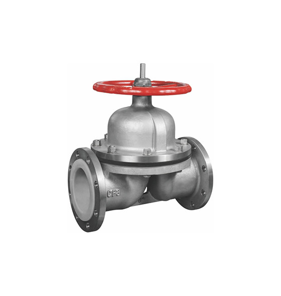 Quality Stainless Steel PTFE Lined Diaphragm Valve Corrosion Prevention Flanged Style for sale