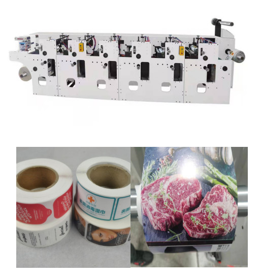 Quality Flexo Printing Machine For Labels & Paper Plastic Rolls: HJ 6-520 UV with 1/6 Factory Prices#50-520mm Printing width for sale