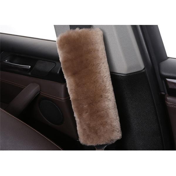 Quality Universal Car Merino Sheepskin Seat Belt Cover Soft 14x24cm For Protecting Neck for sale