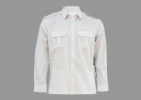 China White Custom Work Shirts With Epaulet Long Sleeve Australian Size Design factory