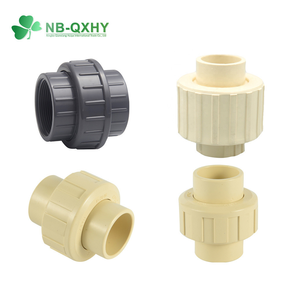 China 1/2-4 Inch ASTM DIN BS Sch40/80 PVC Pipe Fitting Female Socket Thread UPVC CPVC Union for Water Supply factory