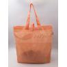 China Orange Ripstop Waterproof Reusable Folding Shopping Bags OEM / ODM Available factory