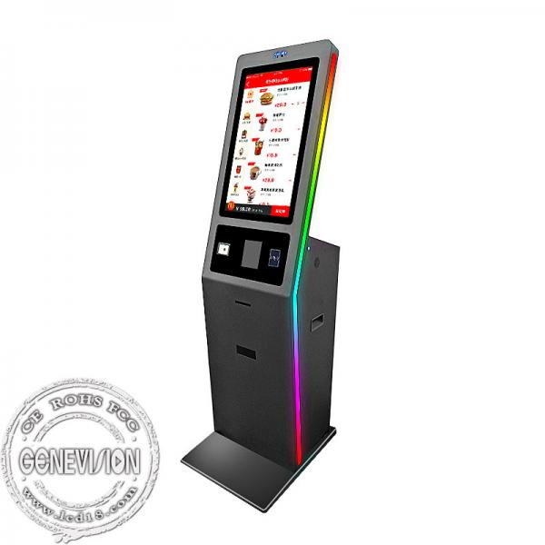 Quality Touch Screen 27'' Cash Payment Kiosk With NFC Pos Termianl And Camera for sale