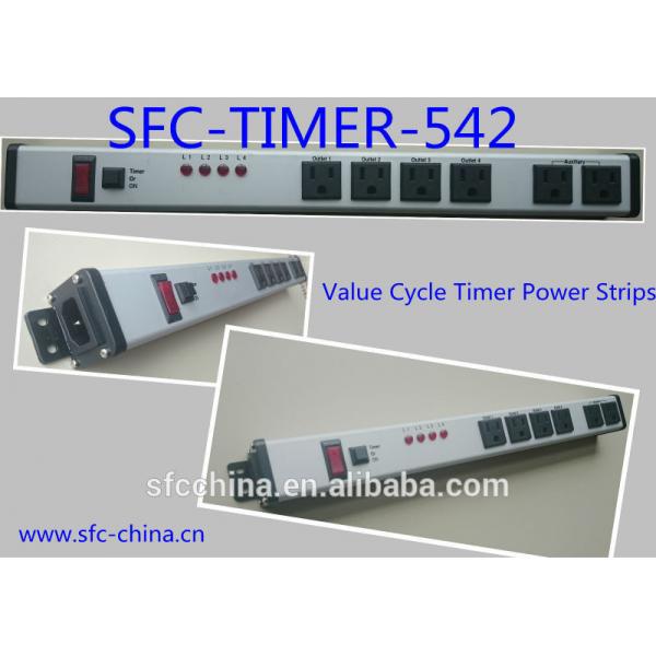 Quality Value Cycle Timer Electrical Outlet , Metal Power Strip With Timer / On Off Switch for sale