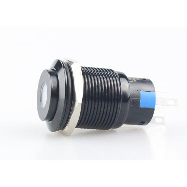 Quality 19mm Metal Push Button Switch , Dot LED 12V Illuminated Push Button Switch for sale
