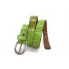 China Fashionable Green Leather Belt For Women With Pin Buckle 90-110cm factory