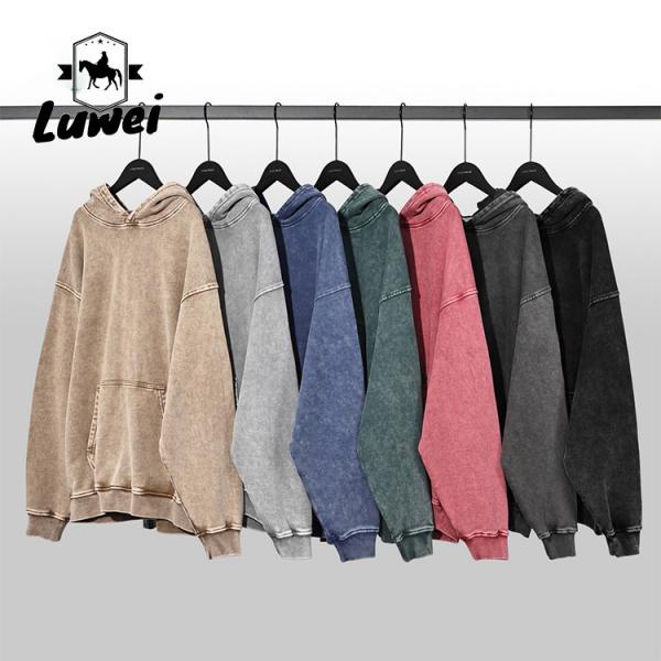 Quality Crop Top Heavyweight Cotton Hoodie Long Sleeve Plain Oversized Sweatshirts for sale