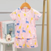 china Children Summer Pyjama Sets Home Wear Giraffe Pattern For 50cm 54cm Bust