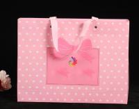 China Delicate Custom Printed Paper Bags / Pink Paper Carrier Bags For Toys / Jewelry factory