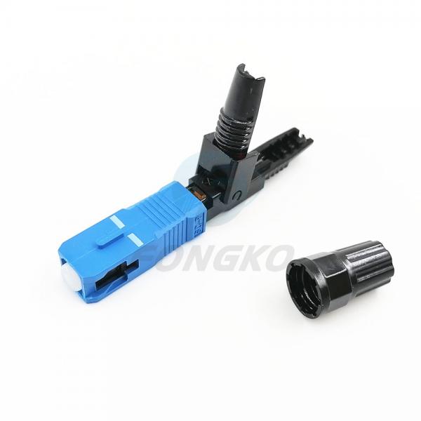 Quality SC UPC Fiber Optic Fast Connector For FTTH Drop Cable Field Termination for sale