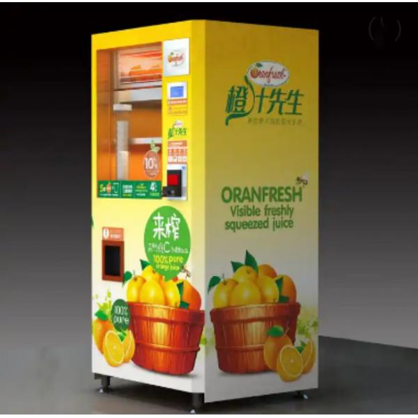 Quality 350ml Orange Fresh Juice Vending Machine Commercial Coin Bill Credit Card for sale