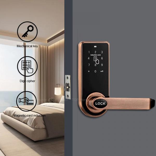 Quality Smart Hotel Room Electronic Door Locks RFID Card Password TT Lock With Touchscreen for sale