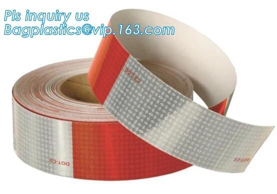 China Engineering Grade Prismatic Reflective Sheeting Tape,3m pavement marking tape road reflective pattern tape,3M Red&White for sale