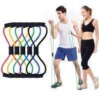 China 8 Word elastic pull rope exercises , Lightweight Yoga Resistance Rubber Bands factory