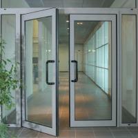 Quality Apartment Aluminum Double Swing Door , Frosted Glass Swing Door Electrophoresis for sale