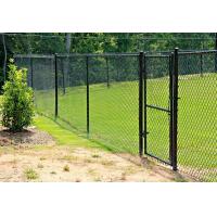 China Black Electro Zinc Cyclone Wire Mesh Fence Panel For Sport Game factory