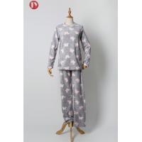 China EU Standard Butterfly Print Soft Bathrobe Warm Fleece Women Pajamas Set factory