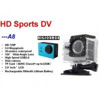 China Mini Action Camera For 30M Waterproof Camcorder A8 720P HD Sports Camera Support SD for sale