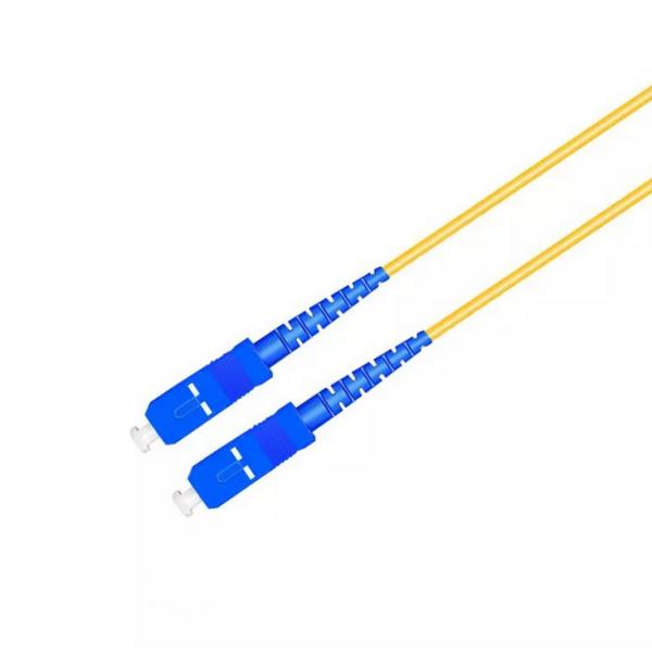 Quality Blue Duplex Fiber Cable / SC UPC Single Mode 1310nm SC Fiber Optic Patch Cord for sale