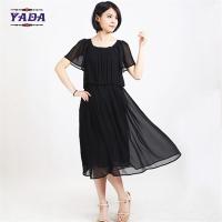China Short sleeve fashion women wome sexy summer beach dress chiffon dresses in cheap price factory