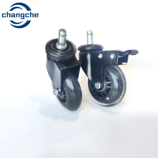 Quality PU Polyurethane Industrial Caster Wheels 3 Inch For Swivel Chair for sale