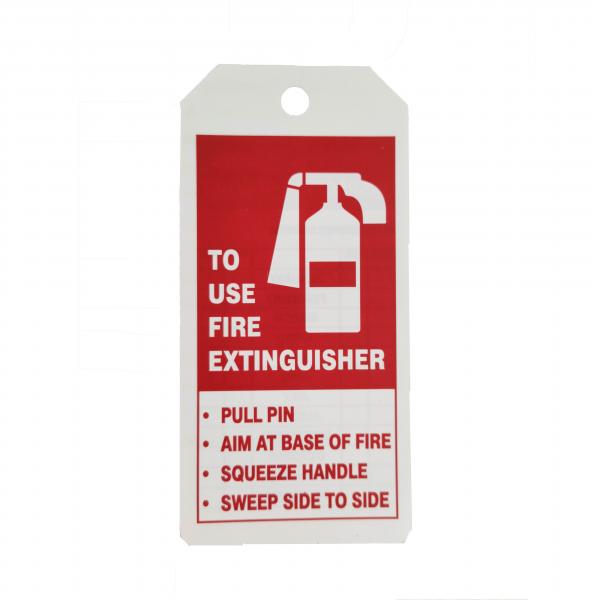 Quality H14.605 Pvc Cardstock Fire Extinguisher Tags Plastic Hang Tag for sale