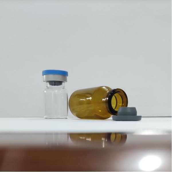 Quality Transparent Amber Tubular Glass Vials 15ml Glass Vials With Rubber Stopper for sale
