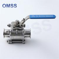 Quality Tri Clamp Ball Valve 3A 1" Sanitary 3PC Non Retention Manual Motorized With High for sale