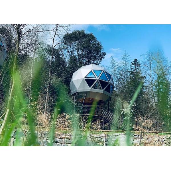 Quality WPC Cladding Hotel Prefab Light Steel Frame House dome house of cabin for sale