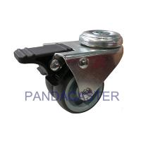 Quality Double Non marking Rubber Wheels Bolt Hole Swivel Caster Wheels With Brakes for sale